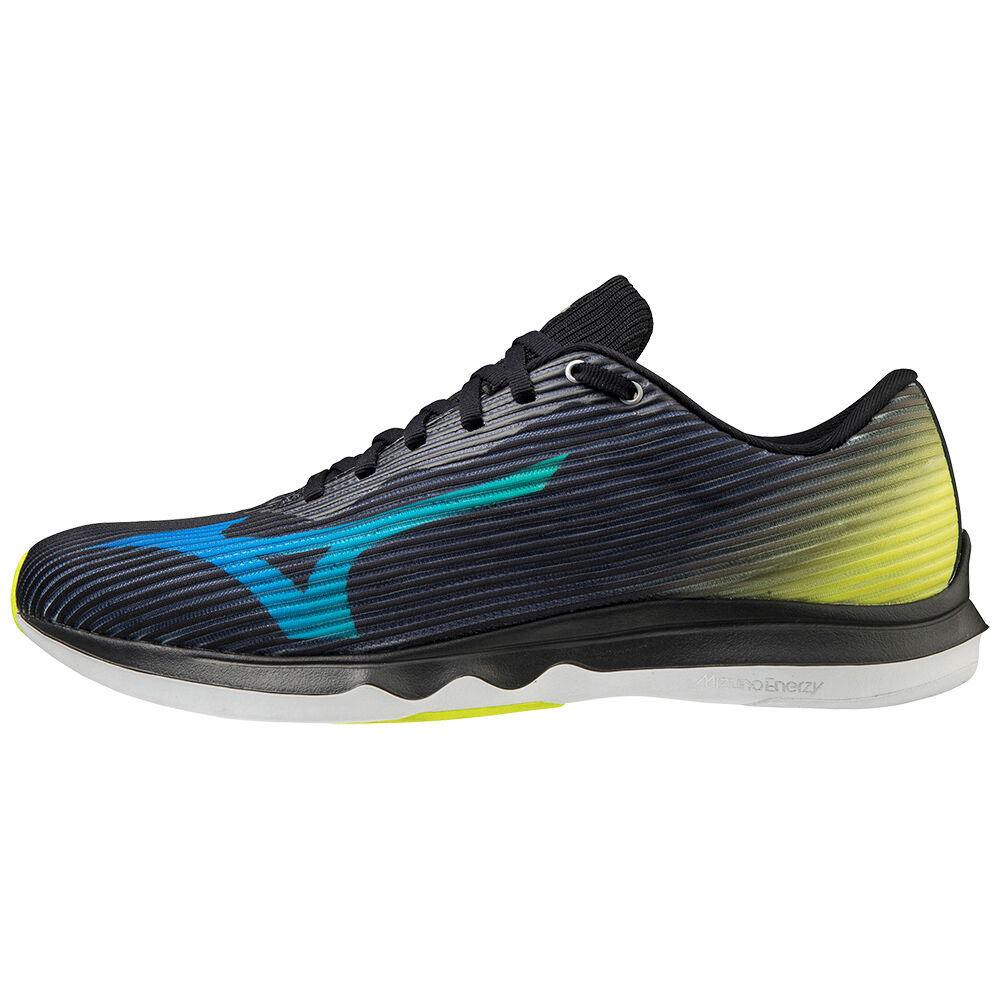 Mizuno Men's Wave Shadow 4 Running Shoes Black/Blue/Yellow (J1GC209228-XWB)